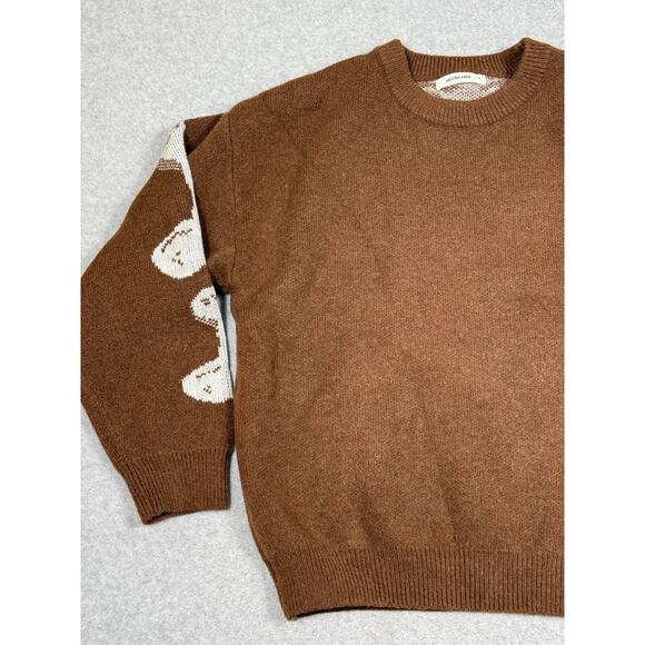 Aelfric Eden Mens Size M Brown Skull Back Graphic Sweater - Picture 10 of 10